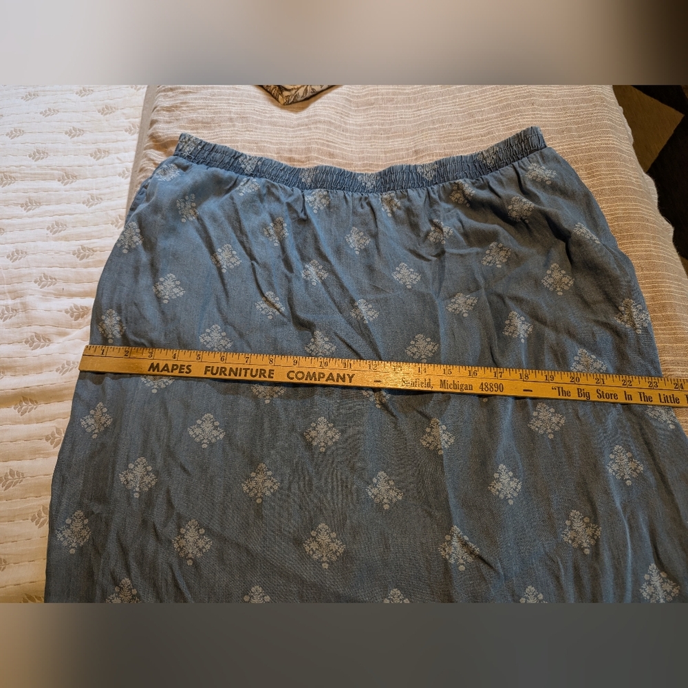 Lauren Lane for Sonoma block print lyocell long skirt - Picture 6 of 12
